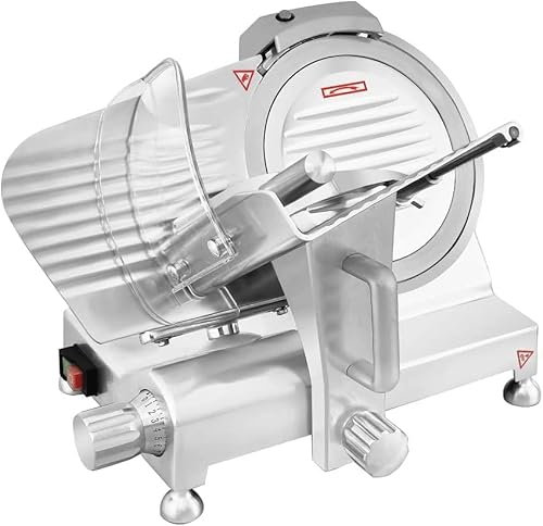 Chef Prosentials Commercial Meat Slicer, 12Inch Chromium-Plated Steel Blade, 0-16mm Adjustable Thickness for Frozen Meat,Deli, Vegetable, Bread Cutting. (12 inch)