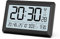 LATEC Wanduhr Digital, Digitale Wanduhr mit Temperaturanzeige und Feuchtigkeitsanzeige, Funkuhr Digital mit Hintergrundbeleuchtung, Datum, Wochentag, Groß, 20 x 13 x 1,2 cm (mit Batterien)