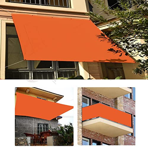 Voile d'ombrage carré 1x6m 98% UV Block Voile d'ombrage extérieur pour auvent de terrasse de Jardin avec Cordes gratuites Triangle Rectangle Carré, Orange