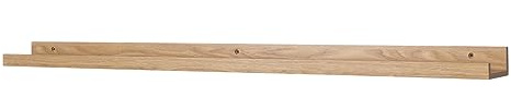 Levandeo Bilderlist Ek Brun L110cm MDF Trä Vägghylla Smal Väggdekoration Hängregal Bilderskena Gallerilist