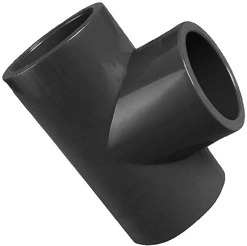 Klebe Fitting T Stück aus Kunststoff für 50mm PVC Rohr Außendurchmesser i-i-i 3 Muffen Anschlüsse zum Verkleben Druck PN16 Bar Verbinder 90° Grad Abzweig Kupplung