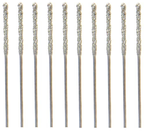 Lrtzizy 20 Pezzi Seria 0,8 Mm Rivestito con Diamante Punta Punta Punta Trapano Elicoidale per Piastrelle di Pietra di Vetro
