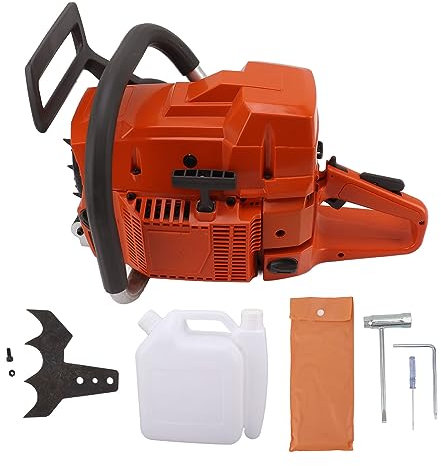 TOPINCN Benzin-Kettensägen-Antriebskopf für Hus 288, Ermüdungsreduzierendes Easy-Start-System mit 54-mm-Eisen-Kettensägen-Antriebskopf für Professionelle Holzfällerarbeiten