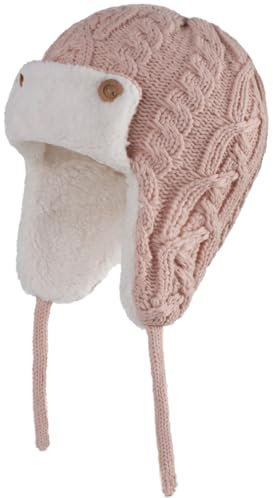 SZJIAHTM Baby Mütze Bomber Strickmütze Herbst Wintermütze Ohrenklappen Mütze Beanie Fleece Gefütterte Strickmütze Trappermütze für Jungen Mädchen