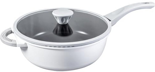 Procooking Sauté Pan Saute Pan with Lid, 3.8 QT Die-Cast Deep Frying Pan Nonstick, 10 Inch Deep Skillet Non-Stick Chef's Pan, 10 Wok for Cooking, Induction Campatible, PFOA Free