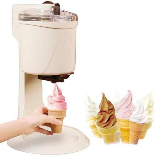 GAYAYAS Ice Cream Machine Commercial Ice Cream Machine Home DIY Kitchen Automatic Mini Fruit Soft Serve Ice Cream Machine, Healthy,Compact Portable Design