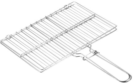 BCOATH Cesta para Asar Pescado y Carne Parrilla para Sardinas y Verduras Equipamiento para Asar Ligera y Portátil Adecuada para Barbacoas Camping y Reuniones