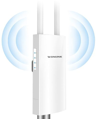 Ripetitore WiFi Esterno, AC1200 Access Point Esterno Dual Band Antenna WiFi Esterno con 48V Poe Power, 2*Gigabit Porta Ethernet, WiFi Extender Esterno Supporta modalità Ripetitore/Router/AP, IP66