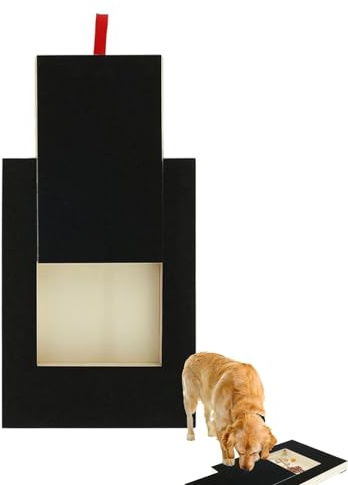 Planche à ongles pour chiens – Tapis à griffer en bois pour chiens | 875 g | Planche polyvalente pour lime à ongles pour chien avec boîte à goûter intégrée | Tapis à gratter pour chiens | Grattoir à