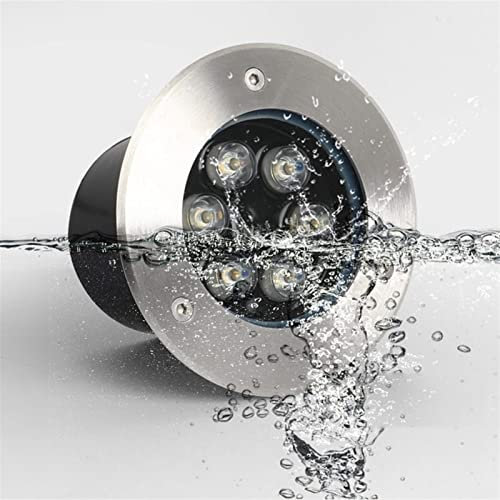 Lampe Jardin Enterré - Spot Encastrable LED Exterieur, Projecteurs De Sol À LED Extérieurs AC85-265V, Projecteurs Led Encastrés Extérieurs Étanches IP67, Lumière De Pelouse Encastrée Ronde(Red Light,9