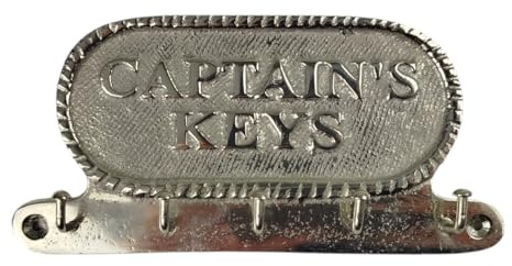 FTWDesign Captains Keys Schlüsselhalter mit 5 Haken - Maritime Deko für Zuhause