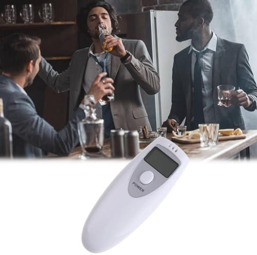 Qidures Ethylotest Electronique, Alcootest Amélioré De Haute Précision avec Écran LCD Numérique, Portable Numérique Testeur d'alcool, Testeur d'alcool Respiratoire De Haute Précision, Ethylometre