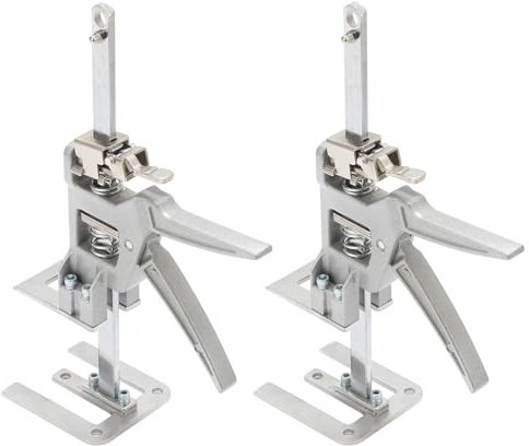 ISOISL 2 Stück Arm Handwerkzeugheber mit Skala,30cm Höhenversteller mit Langsam und Schnell Hebefunktion,Maximale Tragfähigkeit 200 kg, Handheld Jack Tool für Keramikfliesen HöHenverstellung