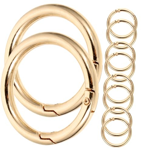 DOITOOL 10 Piezas Llavero De Metal Plano Llaveros Metálicos Redondos Anillos Para Organizar Llaves Para Accesorios