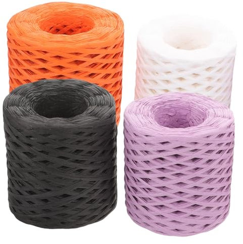 HAPINARY 4rollen Dekorative Geschenkschnur Festliche Geschenkverpackungsschnur Multifunktionales Band Zum Verpacken Von Blumensträußen Und Ornamenten