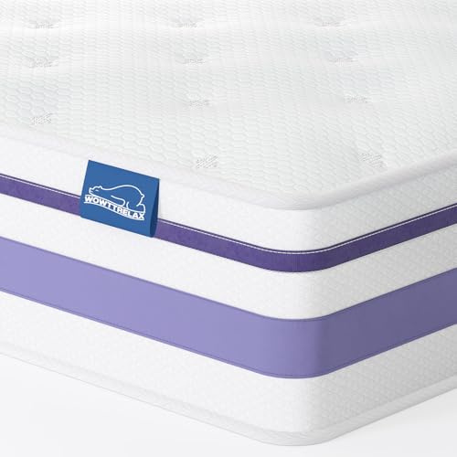 wowttrelax Double Mattress 4ft6, 8 Inch Memory Foam Mattress, Medium Firm Feel Comfort Sleep, 7 Zone for Pressure & Back Pain Relief, Motion Isolation (135x190x20cm)