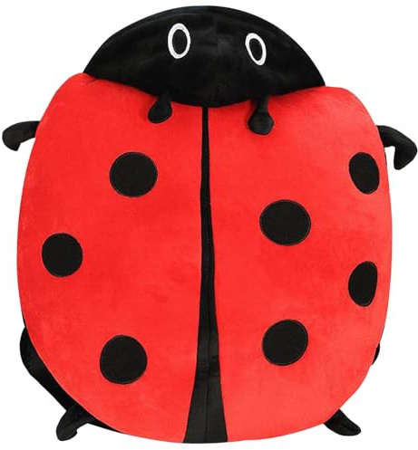 Xweptuy Ladybug Wearable Pillow，Ladybug Wearable Pillow for Kids 24inch PP Cotton Filled Cute Ladybug Costume Soft Relaxing Crystal Velvet Plush