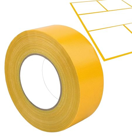 Generisch Pickleball playing field tape, 0.05 x 50 m, flexible training lines, pickleball playing field marking tape for tennis, outdoor, indoor, golf, badminton, basketball, driveway, gym