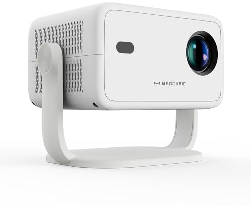 Magcubic Mini Proyector 4K Portatil 1080P Nativo & 400 ANSI Lumen, Android 14, WiFi 6 BT 5.4, Rotacion 180, Enfoque Electrico, HDMI USB, Cine en Casa Exterior Camping, Diseno Futbol WM 2026 (L018)