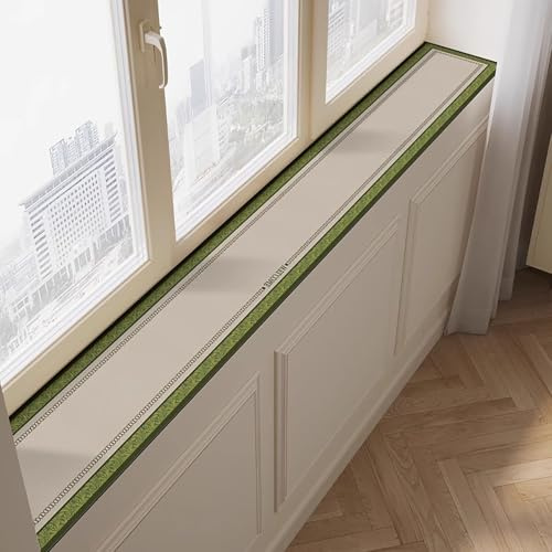 Protector de balcón y alféizar de ventana a prueba de rayos UV, impermeable, decorativo, cojín delgado y largo para mesa y tumbona (190 x 30 cm), ideal para uso en interiores y exteriores
