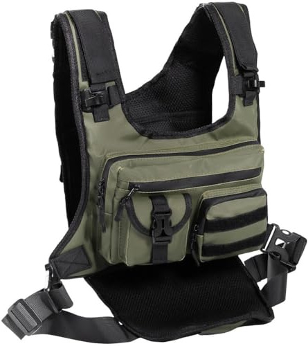 Fopytu Bolsa De Pecho para Exteriores para Hombres Y Mujeres, Chaleco Táctico, Equipo De Pecho para Correr, Ciclismo, Mochila De Pecho para Senderismo, Deportes Y Entrenamientos.