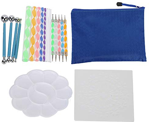 Mandala Dotting Tools Set 20Pcs Ultra Lightweight DIY Art Rock Dot Painting Accessories with Stainless Steel Acrylic Rods for Craft Enthusiasts and Kids