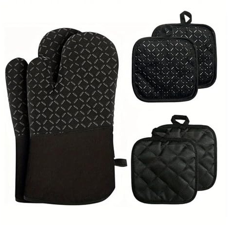 Maniques Cuisine Gants Anti-brûlure, épais, antidérapants, résistants à la Chaleur, for Four Micro-Ondes, Gants de Cuisson spéciaux, for pâtisserie et Bonbons