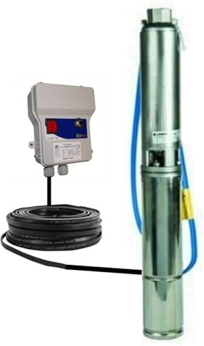 4GS11 POMPA SOMMERSA PER POZZI LOWARA 4GS11M HP1.5 V230 MONOFASE 90LTMIN 9.4BAR MAX (V230+CAVO20MT+BOX)