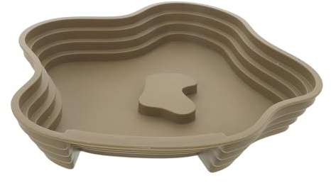iplusmile Bol de Bain pour Tortue Terrestre en Plastique, Portable et Facile à Nettoyer, Forme de Lac Extra Large, Bassin de Baignade pour Reptiles en Usage Intérieur et Extérieur