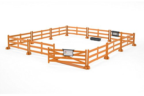 bruder 62604 - Recinzione di vimini accessori con grondaia e targhetta nome - 1:16 Cavallo Recinzione