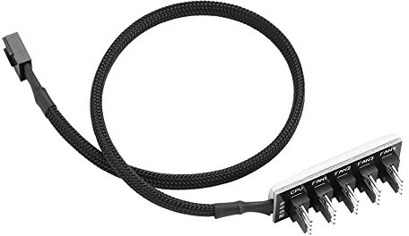 PC lüfter hub, 4-PIN/3-PIN-Lüfter pwm splitter, PC-CPU-Kühlung PWM Splitter Kabel für Desktop-Computer-Kühlergehäuse-Lüfter 15 Zoll (5 Wege)