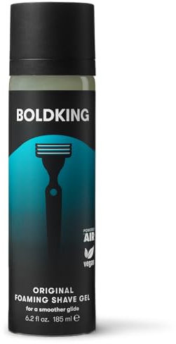 Boldking - Foaming Shave Gel - Mousse/Gel à Raser pour Hommes - Tous les Types de peau - 185 ml