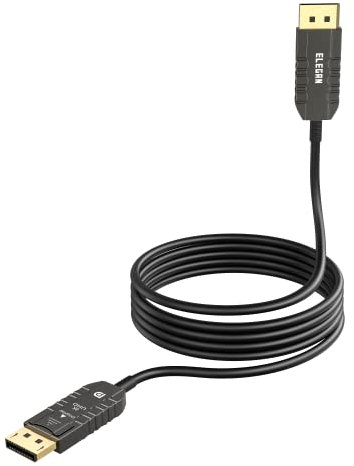 8K Fiber Optic Displayport Cable 1.4 35 Feet,Elecan Active Optical DP to DP Cable Support 8K @ 60Hz 4K @ 144Hz 2K,32.4Gbps,HBR3,HDCP2.2,HDR,VR Headset,Slim and Flexible D Display-Port-Kabel, 10.6 m