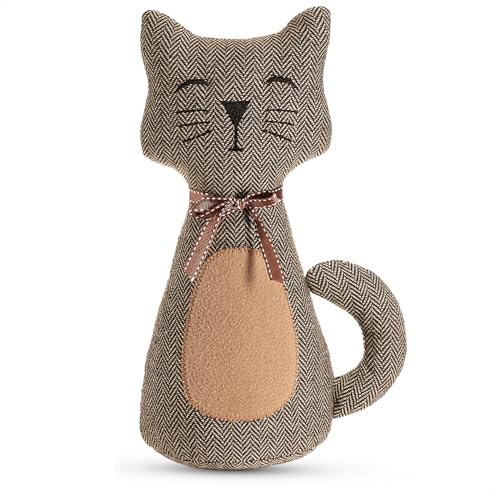 COM-FOUR® Butée de porte, arrêt de porte lourd, design de chat mignon, pour la maison, butée pour fenêtres et portes, idéal pour les courants d'air (Zazzles gueule de bois)