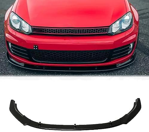 Frontlippe Spoiler für Volkswagen Golf 6 Mk6 GTI GTD 2010 2011 2012 2013, Stoßfängerlippe Spoilerlippe Dauerhaft AntiKollision Frontspoiler Protector