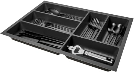 SO-BOX 2 Besteckkasten, Anthrazit, B=30,9 x T=46,2 cm, mit Kanvas-Struktur | Für Nobilia-Schubladen bis Juli 2012, Breite 40 cm, Tiefe 46,2 cm.