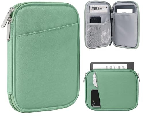 TiMOVO 6-7 Zoll Tablet-Hülle für den neuen Kindle Paperwhite/Colorsoft Signature Edition, Schutzhülle mit Tasche für Kindle E-Reader/Oasis & Kobo-Geräten, Bodhi Grün