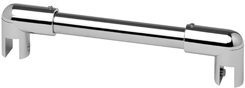 Barre de stabilisation pour douche/kit de barre d'appui verre/verre 90° Ø19mm 1200mm / Barre ronde pour paroi de douche (surface : acier inoxydable)