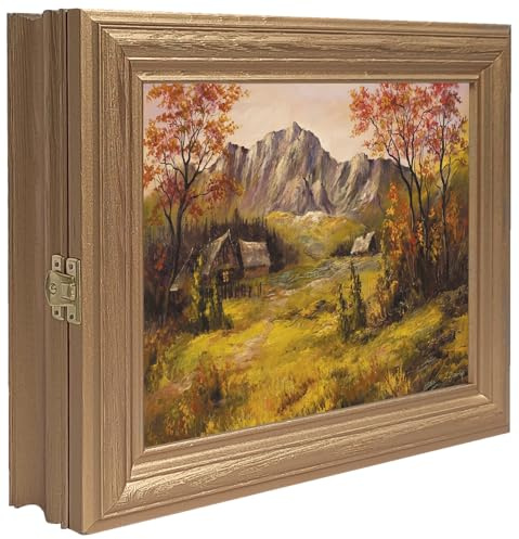 CER-Plast Caja De Llaves Madera Armario Colgante con Tablero para Llaves Organizador De Pared Estilo Vintage Armario para Llaves