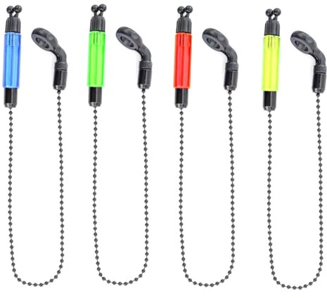 Sarini 4 pièces bobines de pêche légères Alarme de Morsure bobines indicateurs pour pêche de Nuit Accessoires de Carpe