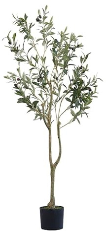 Indoor Artificial Tree Olive Light Green Plants In Pot Large Fake Tree Plant For Home Office Decor Green Artificial Plants Artificial Tree (One Color 120cm)