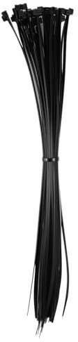 HARFINGTON 20pcs Cable Zip Ties, Plastic Nylon Ties Wraps, 24-Inch / 600mm Self-Locking Wire Cord Electrical Management Zip-Ties for Home, Office, Workshop, Outdoor Garden, 175LBS, Black
