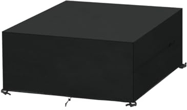 SanGlory Abdeckung Gartenmöbel Winterfest Schutzhülle Gartenmöbel Rechteckig, Plane Gartenmöbel Wasserdicht Abdeckung für Gartentisch Gartenstühle Sitzgruppe, Anti-UV, 130x100x75cm