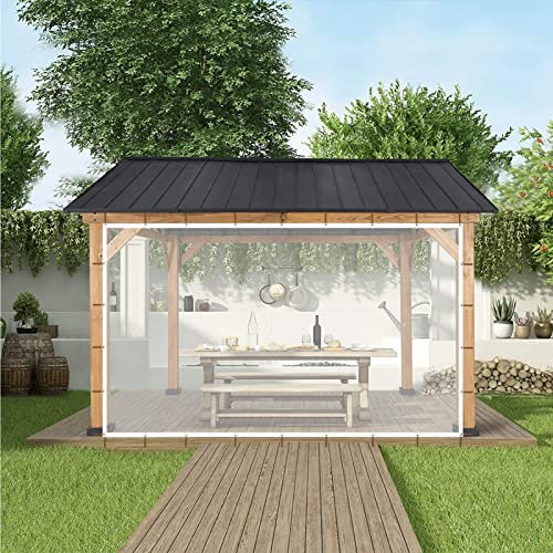 Strapazierfähige Outdoor-Pavillon-Vorhänge, wasserdicht, transparent, Planen-Vorhang für Pavillons und Pergolen, anpassbare Größe (50,8 x 76,2 cm)