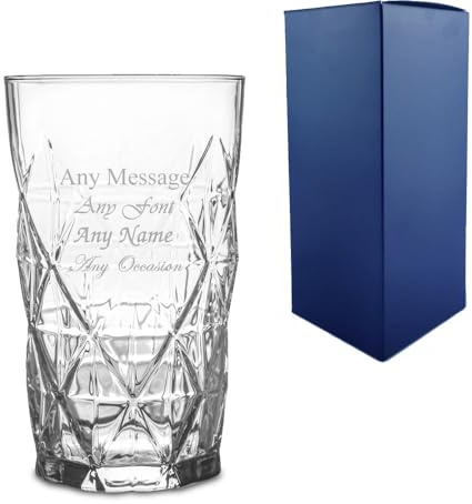 Personalised Engraved Keops Hiball Gin Cocktail Glass with Gift Box | Custom Cocktail Glasses, Gin & Tonic Glass, Birthday Gift for Her, Wedding Bridesmaid Gift