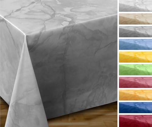 BEAUTEX Wachstuchtischdecke Marmor eckig 140x120 abwaschbar fleckabweisend | wasserundurchlässig, pflegeleicht, strapazierfähig, zuschneidbar, edle Optik, ideal für Esszimmer, Garten und Balkon
