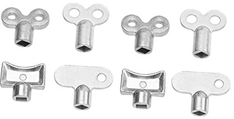 NUOBESTY 8pcs Radiator Exhaust Valves Air Bleed Key Set Radiator Accessories for Thermostat Valve Head
