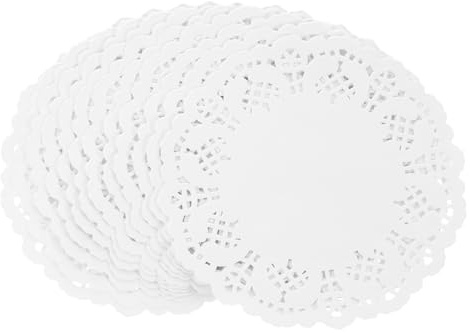 BEBEMOKO 420pezzi Centrini Di Carta Pizzo Per Torta Tovagliette Di Carta Per Dessert Antiolio Per Fritti Vuoti Per Matrimoni Anniversari Feste