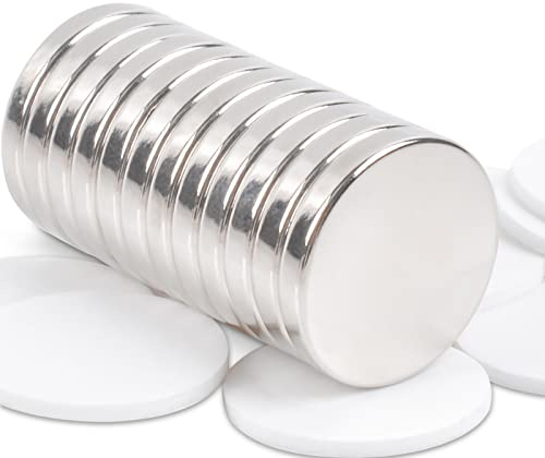 12 Stück 18x3 mm Magnete Stark, Neodym Magnete Extra Stark, Magneten Selbstklebend Stark, Magneten für Magnettafel, Rund Magnet für Kühlschrank Whiteboard Büro Basteln