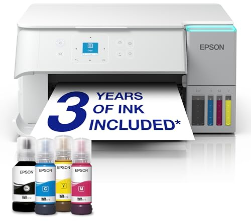 Epson EcoTank ET-2956 Ink Tank Printer | Busy Home Use | Wireless | A4 | Print, Copy, Scan | 3.7cm LCD Screen | Double-Sided Printing | Includes up to 3 Years of Ink
